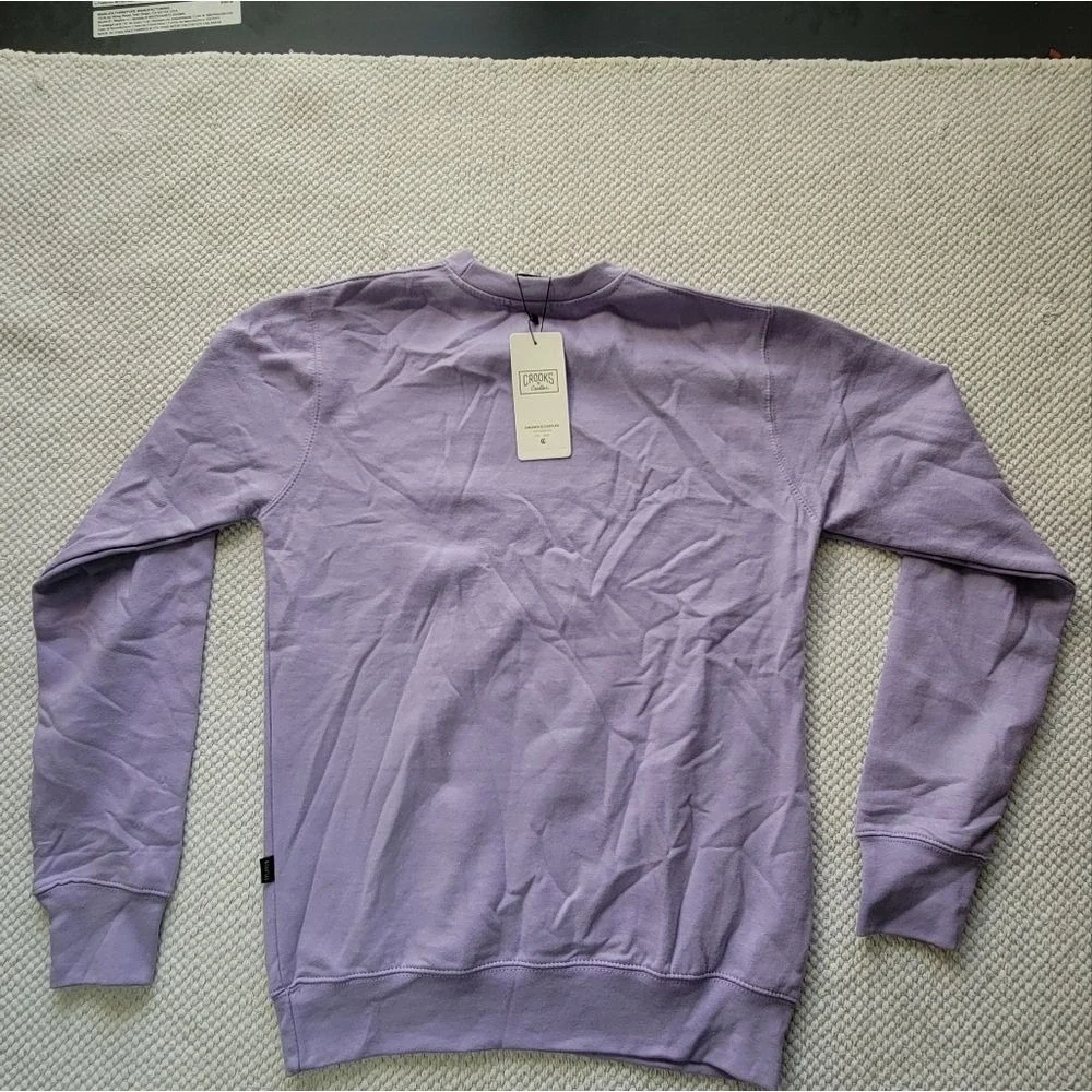 Crooks &‎ Castles Gothic C Crewneck Sweatshirt Lavender size Small